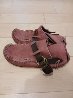 超希少】Mont Livre モントリーブル レッドピンクモカシンブーツ 