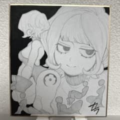 手描き アナログ オリジナル イラスト ミニ色紙 原画 - メルカリ