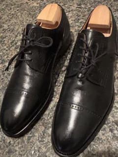 スコッチグレイン　外羽　パンチドキャップ　F-3786 黒　24.5cm スコッチグレイン 外羽 パンチドキャップ F-3786 黒 24.5cm - メルカリ