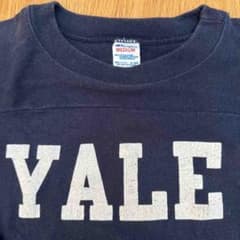 【美品】80'Sチャンピオン フットボール　YALE ネイビー Mのサムネイル
