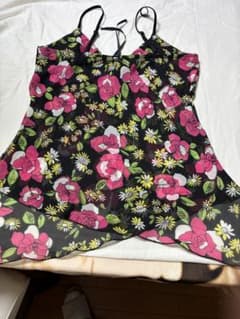 花柄 ノースリーブ チュニック シフォンのサムネイル