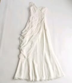 WHITE by VERA WANG ワンショルダードレス ドレープ シフォン - メルカリ