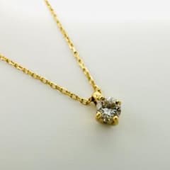 ete 1粒ダイヤモンド ネックレス K18 ブライト D0.06ct - メルカリ