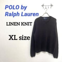 ラルフローレン　リネン100% ニット　チャコール　香港製　XL ラルフローレン リネン100% ニット チャコール 香港製 XL - メルカリ