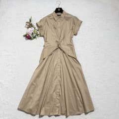 美品　ローレン ラルフローレン　ツイストフロントシャツワンピース　現行QR 美品 ローレン ラルフローレン ツイストフロントシャツワンピース 現行