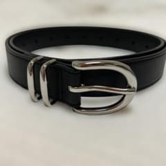 ダブルメタルループミドルベルト ブラック