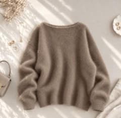 イエナ　美品ラクーンファー ニット　 ブラウンのサムネイル