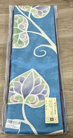 新品 正絹ろうけつ染め 半巾帯 限定品ち江すー葵aoi（裏布木綿