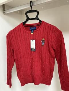 POLO ケーブルニットセーター 140サイズ レッドのサムネイル