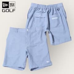 極美品 new era GOLF ニューエラ ゴルフ ハーフパンツ シアサッカー