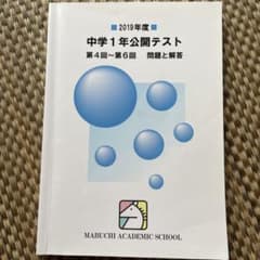 馬渕中学1年公開テスト 第4回〜第6回2019年度のサムネイル