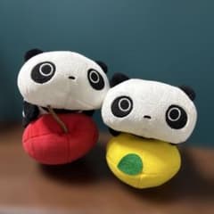 たれぱんだ ボールチェーン付きフルーツぬいぐるみ リンゴ&レモン