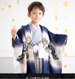 (着物セット 鷹市松) 七五三 着物 男の子 袴 5歳 フルセット ボーイズのサムネイル