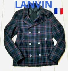 最終【極美品・定価19万円】ランバン LANVIN チェック柄 Pコート ルカ