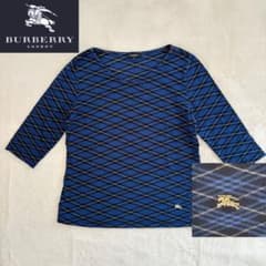 BURBERRY LONDON ノバチェック カットソー 刺繍 ロゴ 青 2XL - メルカリ