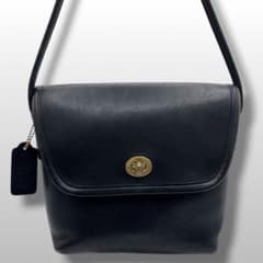 OLD COACH shoulder bag leather black y2k