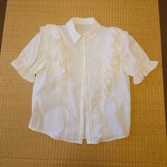 フリルブラウス 半袖 ホワイトのサムネイル