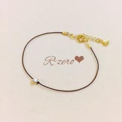 一粒ダイヤブレスレット♡ダークブラウンのサムネイル