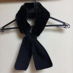新品 ファーマフラー ブラック系