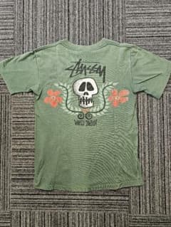 80s stussy tシャツ old skull flower スカルのサムネイル