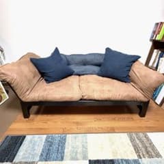 名古屋市無料【定価9万】Karup FUTON木製カウチソファベッド2人掛け