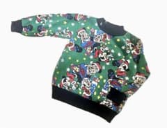 Kids' Vintage Minnie Christmas Top, Cut and Sewn, All-over Print