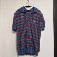 美品　PRADA ポロシャツ ボーダー メンズ 半袖　プラダ　プラダメンズ
