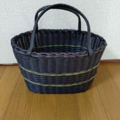 ハンドメイド かごバッグ ダークカラーのサムネイル