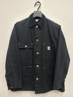 Carhartt カーハート　チョアコート　ブラック　後染め 90s Carhartt チョアコート 裏地なし 後染めブラック - メルカリ
