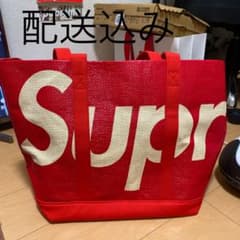 Supreme Raffia Tote Bag 赤　配送込みのサムネイル