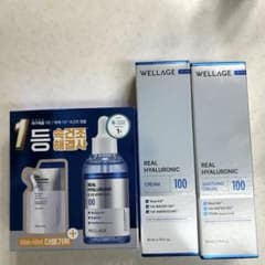 WELLAGEリアルヒアルロン酸ブルーセラム美容液保湿クリームセット韓国