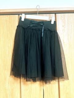 ブラック チュール ミニスカート レースアップのサムネイル