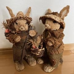 うさぎ　わら　置き物　レアのサムネイル