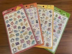 ポケモン 3Dクリスタルステッカー 4種セット 韓国限定 シールのサムネイル