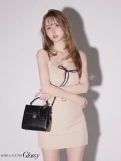 ローブドフルール グロッシー ミニドレス セットアップ GL4194 ベージュ ローブドフルール グロッシー ミニドレス セットアップ GL4194