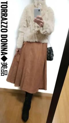 【美品】トラッゾドンナ◆定価5万3200円◆総ラビットファー／毛皮コートのサムネイル