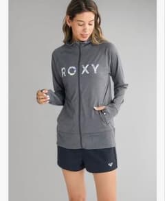 ROXY ラッシュガード ジップアップ グレーのサムネイル