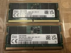 SK hynix DDR5 SODIMM 16GB x 2枚 PC5-4800B - メルカリ