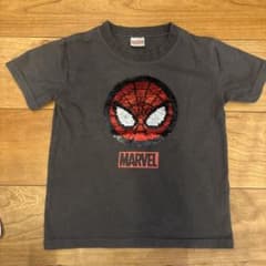 MARVEL 스파이더맨 T셔츠 120 그레이 스팽글