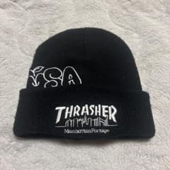 THRASHER 黒　ニット帽のサムネイル