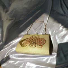 和装用バッグ ゴールドカラー　 鼓草花文　金糸　逸品　七五三のお母様用のサムネイル