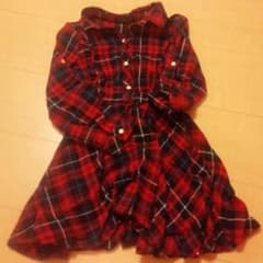 120㌢♡チェック柄ワンピースのサムネイル