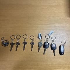 車の鍵デザイン キーホルダー 9個セットのサムネイル