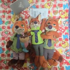 ズートピア ニック・ワイルド ぬいぐるみマスコット 3種セットのサムネイル