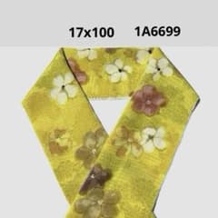 1A-6699 着物半襟　はぎれ　和柄　和布正絹 17x100のサムネイル