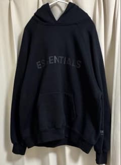 ESSENTIALS ロゴフードパーカーブラック 値下げ⭕️のサムネイル