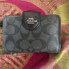 COACH シグネチャー 二つ折り財布 ブラックのサムネイル