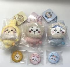 限定‼️】ちいかわ もふもふ着ぐるみ マスコット＆缶バッジ 6点セット