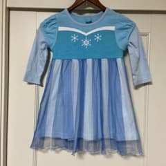 Frozen 水色 長袖パジャマ(ワンピース) 110のサムネイル