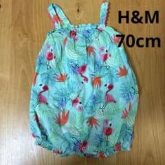 Ｈ＆Ｍ　ロンパース70 フラミンゴ柄　南国のサムネイル